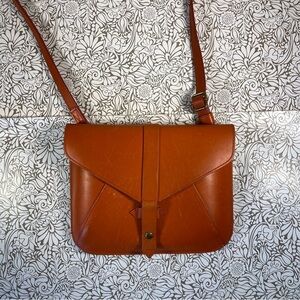 BeCa by Joy Gryson Orange Leather Crossbody Bag